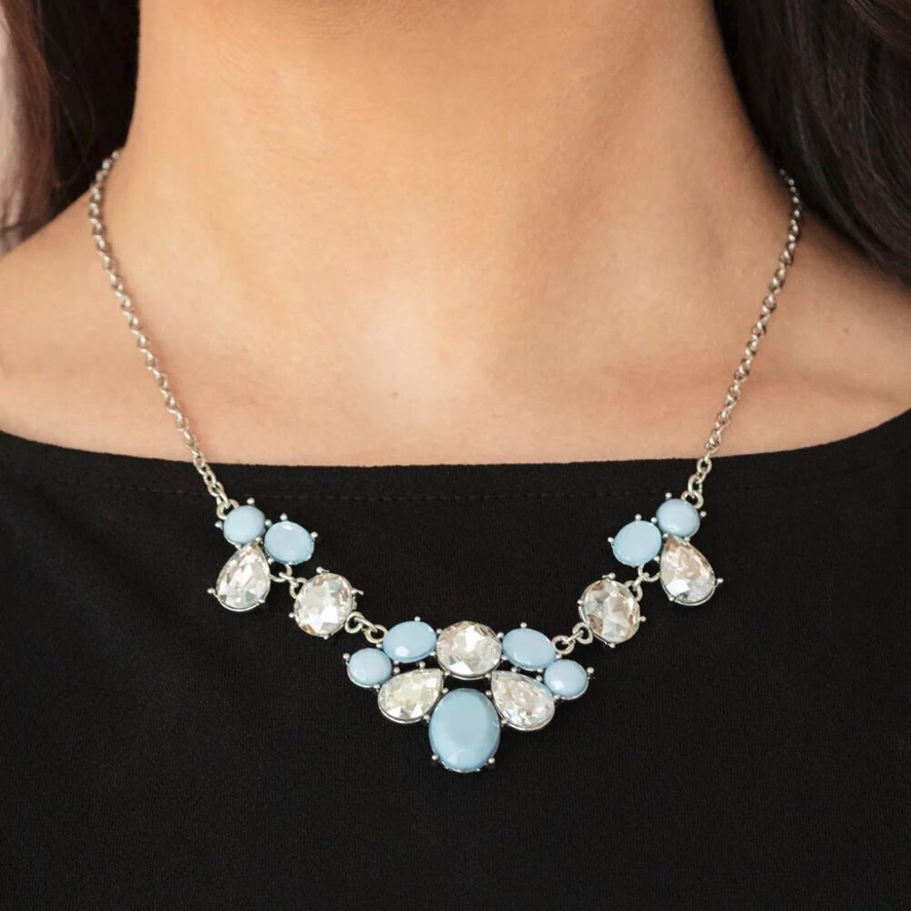 Paparazzi Jewelry Accessories - Ethereal Romance - Blue Necklace - Vintage